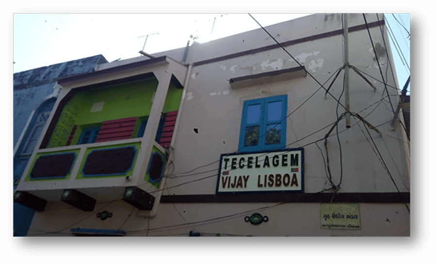 Building with words 'Tecelagem Vijay Lisboa'