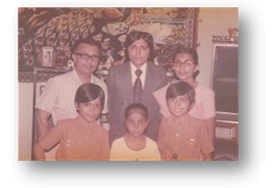 Mr. Tulsidas with his wife and children